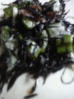 ひじきとおくらの梅肉マヨポンあえ☆-レシピのメイン写真