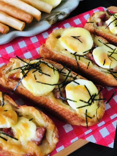 ☆焼き鳥缶と卵のブルスケッタ-レシピのメイン写真