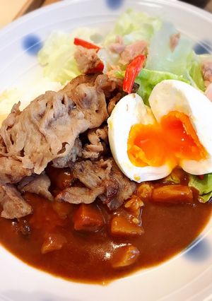ちょっぴり頑張ったレトルトカレー-レシピのメイン写真