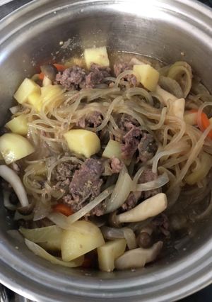 無水鍋でコストコプルコギ肉じゃが-レシピのメイン写真
