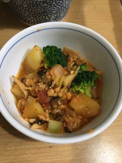 根菜とキノコのトマト味噌煮込み-レシピのメイン写真