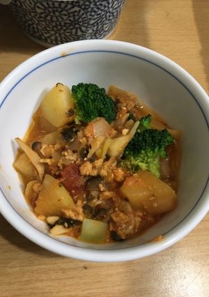 根菜とキノコのトマト味噌煮込み-レシピのメイン写真