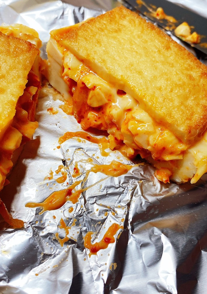 簡単！見た目◎厚揚げのキムチーズ挟み焼き-レシピのメイン写真