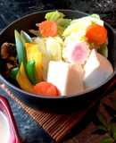 白だし豆乳鍋　低カロリー湯豆腐