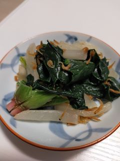 大根ほうれん草の干しエビ炒め-レシピのメイン写真