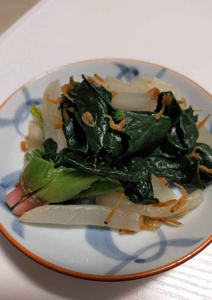 大根ほうれん草の干しエビ炒め-レシピのメイン写真