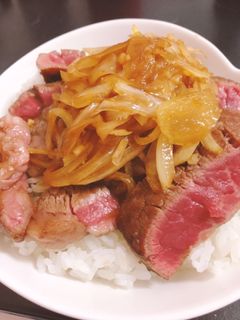 やすかずレシピ ステーキ丼-レシピのメイン写真
