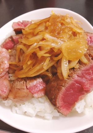 やすかずレシピ ステーキ丼-レシピのメイン写真