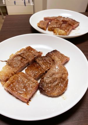 バター醤油風味！ミディアムレアステーキ-レシピのメイン写真
