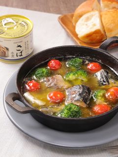 さば缶とトマトのアヒージョ-レシピのメイン写真