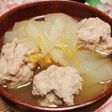 ゆず香る鶏だんごと大根の生姜スープ