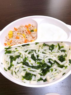 離乳食完了期 わかめうどん-レシピのメイン写真