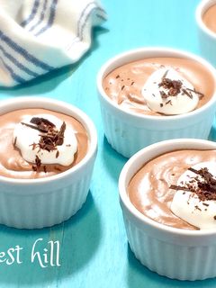 材料2つ・チョコレートムース風デザート-レシピのメイン写真