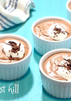 材料2つ・チョコレートムース風デザート-レシピのメイン写真