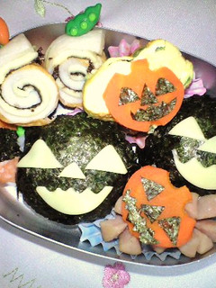 ✿おにぎり⇒ハロウィン弁当✿(キャラ弁)-レシピのメイン写真
