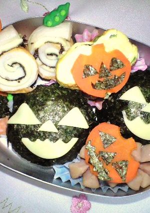 ✿おにぎり⇒ハロウィン弁当✿（キャラ弁）-レシピのメイン写真