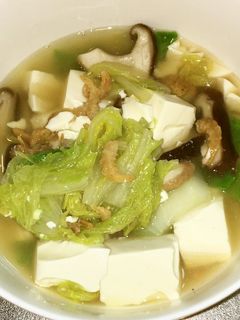 干し海老と白菜と豆腐の生姜中華煮-レシピのメイン写真