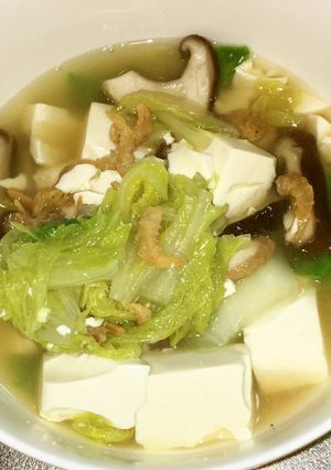 干し海老と白菜と豆腐の生姜中華煮-レシピのメイン写真