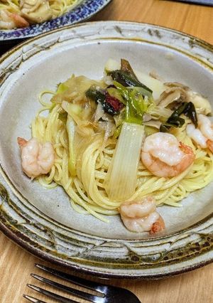くたくたネギのパスタ-レシピのメイン写真