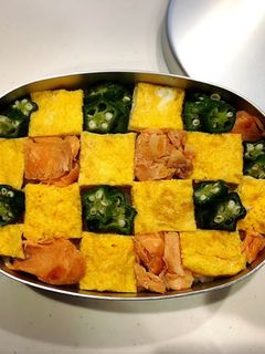 のっけ弁当(市松模様 2)-レシピのメイン写真