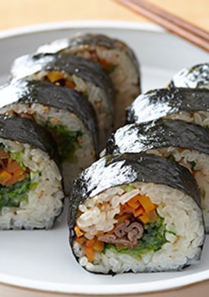 韓国風豆苗のり巻き（キムパプ）-レシピのメイン写真