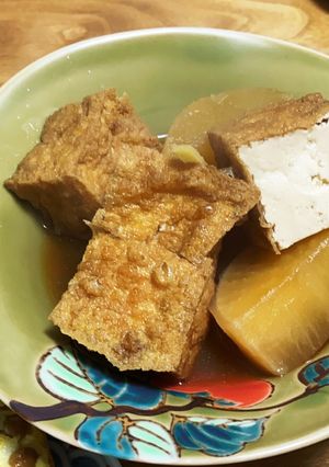 生姜入りでポカポカ☆厚揚げと大根の煮物-レシピのメイン写真