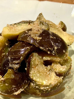 レンジで丸茄子の胡麻和え-レシピのメイン写真