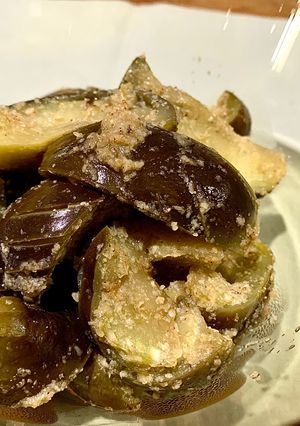 レンジで丸茄子の胡麻和え-レシピのメイン写真