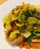 魚肉ソーセージのオイソ野菜炒め