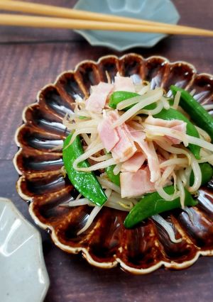 シャキシャキ♪もやしとえんどうの塩炒め-レシピのメイン写真