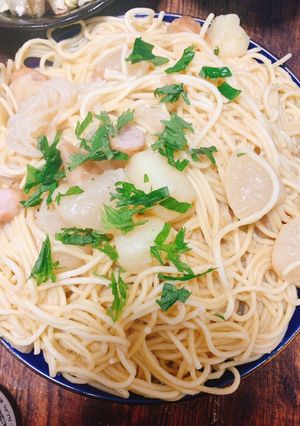 余ったおでんで和風おでんパスタ-レシピのメイン写真