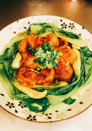 ひき肉だんごの甘酢あんかけ-レシピのメイン写真