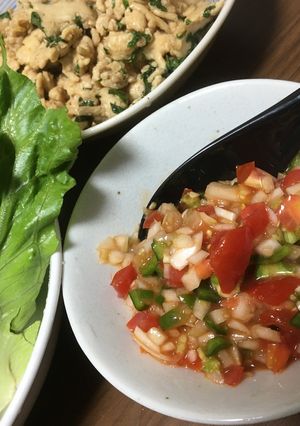 ミニトマトでサルサソース-レシピのメイン写真