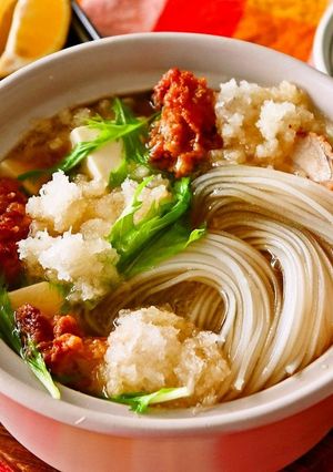 マロニーの鶏唐みぞれひとり鍋-レシピのメイン写真