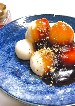 豆腐のみたらしだんご山椒ナッツ塩がけ-レシピのメイン写真