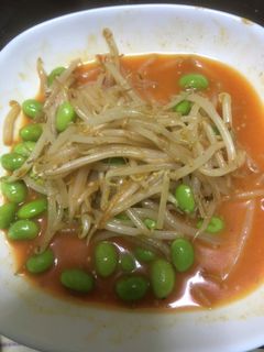 枝豆ともやしのピリ辛炒め-レシピのメイン写真