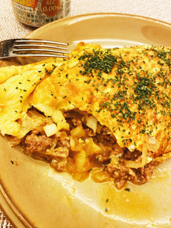 低糖質!挽き肉とエリンギのオムライス風-レシピのメイン写真