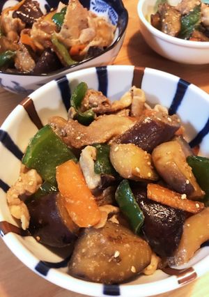 ゴマ香る☆豚肉と茄子とピーマンの味噌炒め-レシピのメイン写真