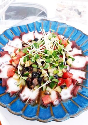 タコと野菜の彩りカルパッチョ-レシピのメイン写真
