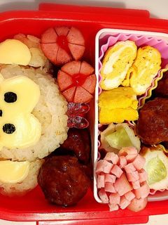 簡単!年少さんの幼稚園おさるさん弁当♡-レシピのメイン写真