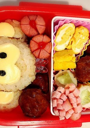 簡単!年少さんの幼稚園おさるさん弁当♡-レシピのメイン写真
