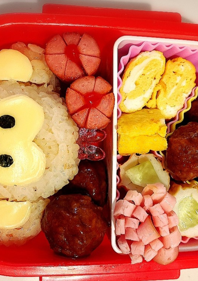 簡単！年少さんの幼稚園おさるさん弁当♡-レシピのメイン写真