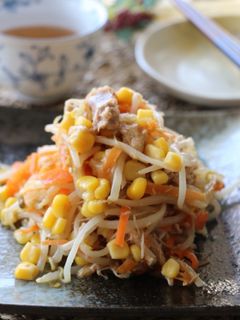 ツナともやしとコーンの味噌醤油バター炒め-レシピのメイン写真