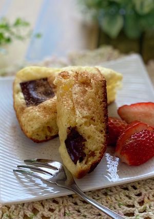 チョコIN厚焼きパンケーキ-レシピのメイン写真