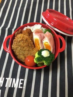 自分弁当1/26ヒレカツ弁当-レシピのメイン写真