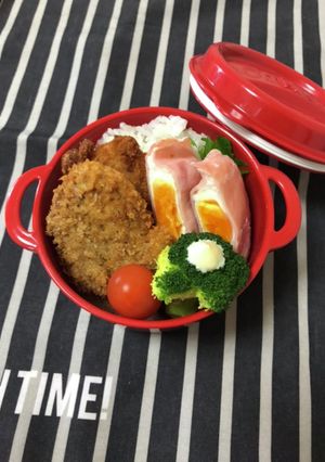 自分弁当1/26ヒレカツ弁当-レシピのメイン写真