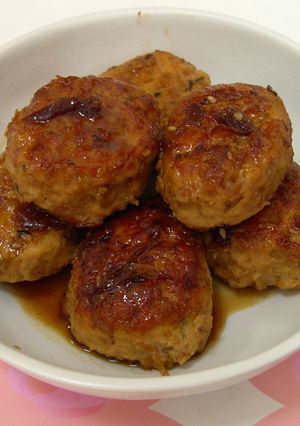 ゴマた～っぷり鶏つくねの梅照焼き-レシピのメイン写真