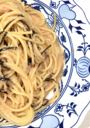 しっとりスープソースの明太子スパゲティ-レシピのメイン写真
