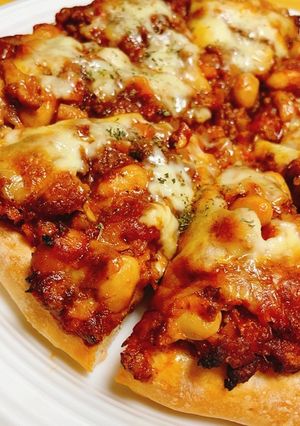 簡単美味しい!具沢山チリビーンズピザ-レシピのメイン写真