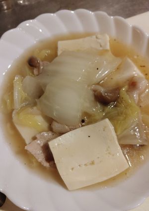 白菜と豆腐、バラ肉のとろとろ煮-レシピのメイン写真